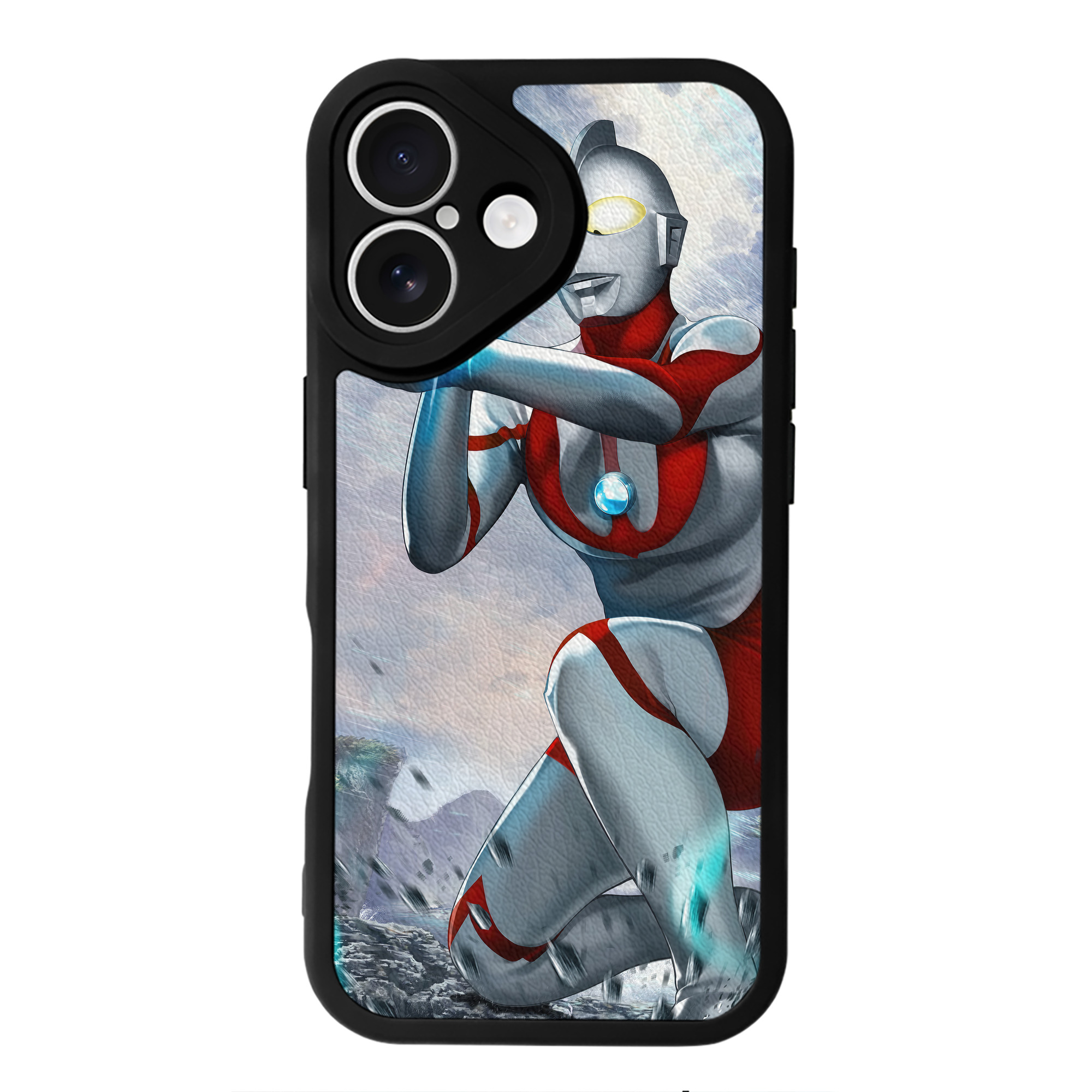 （画像用） ウルトラマン Ultraman 【iPhone 16シリーズ対応】シリコンスマホケース（レザー調） 材質：シリコン